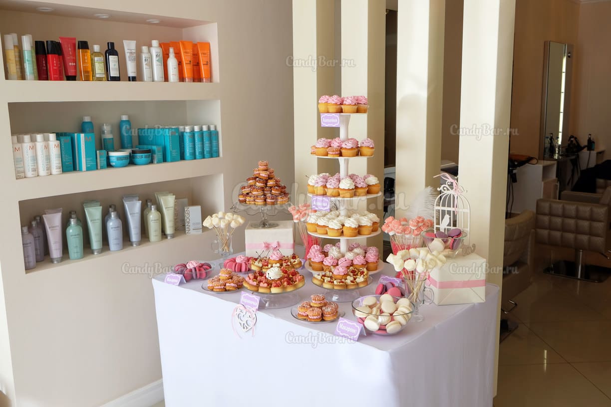 Сладкий стол на клиентский день в салоне красоты