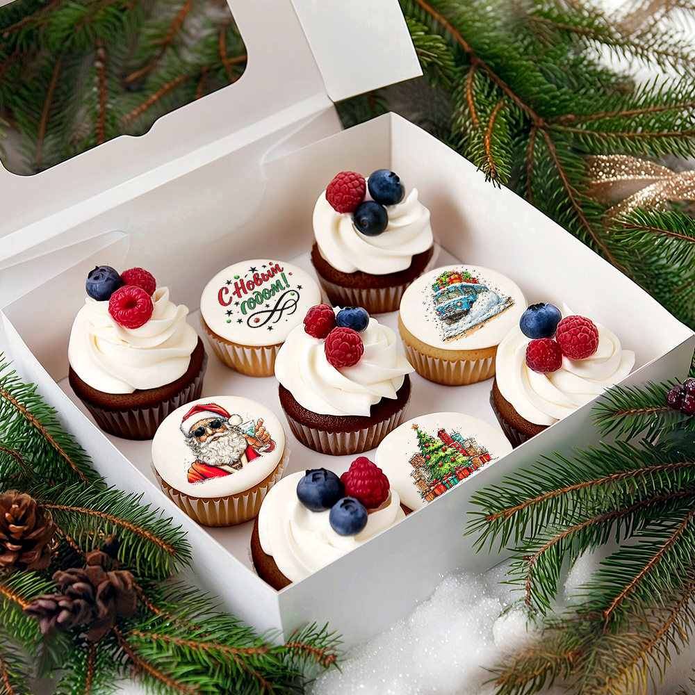 Новогодние капкейки