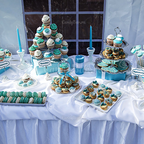 Сладкий стол на свадьбу в стиле Tiffany