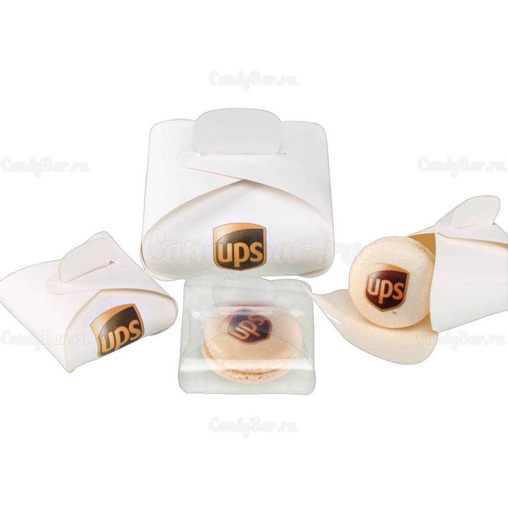 Корпоративные подарки от UPS - десерты и упаковка с логотипом