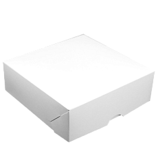 Коробка 9-18 макарун квадратная белая