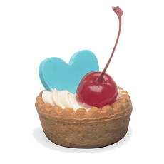 Корзиночка с кремом голубая