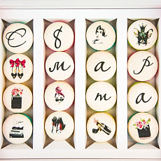 Макаруны - С 8 марта 16 шт