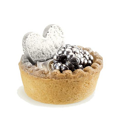 Корзиночка с кремом серебряная