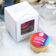 Набор капкейк с лого в коробке, мастика, 1 шт.