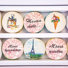 Набор макарунов "Сладкое пожелание", 6 шт.