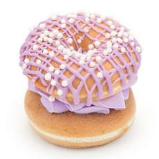 Пончики сиреневые сливочные