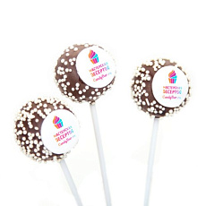 Кейк-попсы с логотипом на мастике