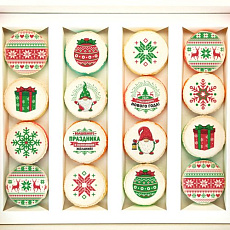 Макаруны - набор новогодний Норвежский 16 шт