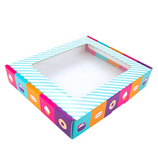 Коробка МГК 16 макарун цветная