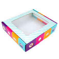 Коробка МГК 9-15-18 макарун цветная