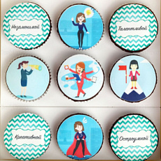 Капкейки мастика "Для незаменимой" 9 шт