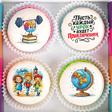 Набор макарун "С Днем Знаний" 4 шт