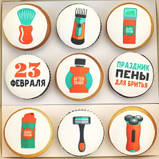 Капкейки "Праздник пены для бритья" 9 шт