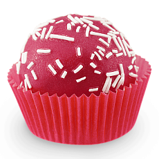 Кейк-боллы красные малиновые