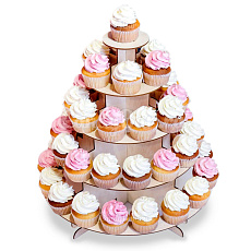 Пирамида 5 ярусов (55 капкейков) 