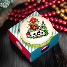 Макарун в коробочке "С Новым годом!" - 1 шт.