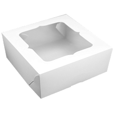 Коробка на 9 капкейков белая с окном