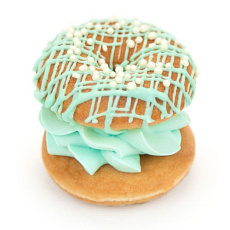 Пончики светло-зеленые сливочные