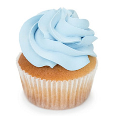 Капкейки с кремом нежно-голубые