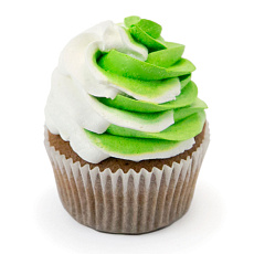 Капкейк Ваниль и Мята с бело-зеленым кремом