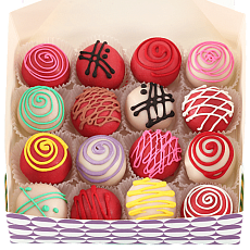 Набор кейк-боллов малина-ваниль - 16 шт.