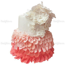 Торт на свадьбу с цветами