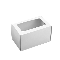 Коробка 3 макарун белая (вертикально)