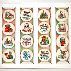 Макаруны "Новогодняя ностальгия" - 16шт.