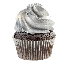 Капкейк с серебряным кремом