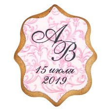 Печенье на свадьбу розовое