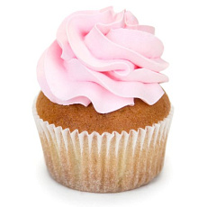 Капкейки с кремом нежно-розовые