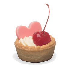 Корзиночка с кремом розовая