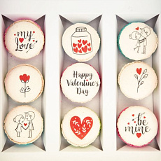 Макаруны С 14 февраля 9 шт