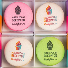 Набор макарун с логотипом 4 шт