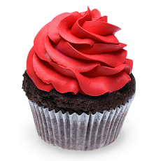 Капкейк Шоколад и Клубника (красный)