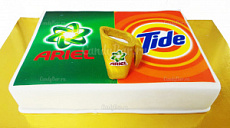 Торт с логотипом Ariel vs Tide