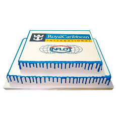 Торт двухъярусный с логотипом Inflot