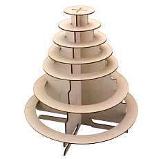 Пирамида 7 ярусов без десертов (30 капкейков и 40 макарун)