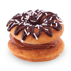 Пончики коричневые шоколадные