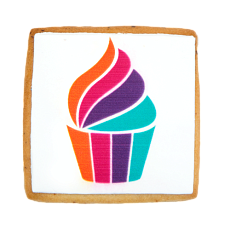 Печенье с логотипом квадрат