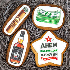 Набор пряников "Мужской день", 4 шт