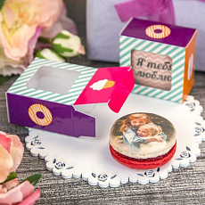 Набор макарун с фото и надписями 1 шт