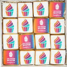 Набор печенья с логотипом - 16 шт