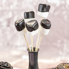 Маршмеллоу в черной глазури без посыпки